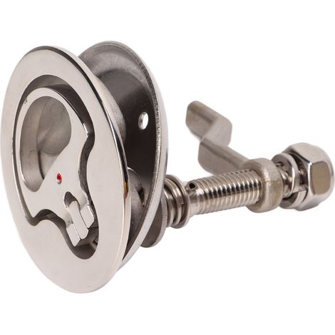 Loquet de trappe réglable en acier inoxydable 316 poli avec plaque arrière pour bateau (1/5)