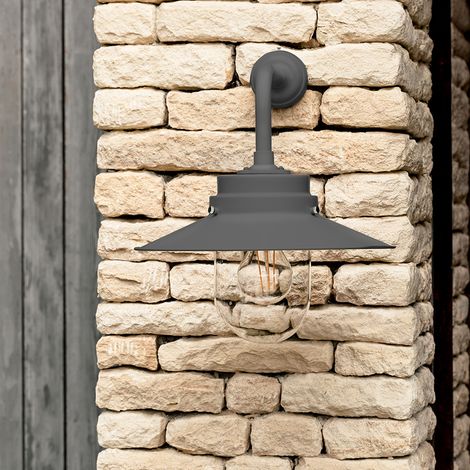 Garden Trading Semington Belfast Carbon Grey Mains Outdoor Garden Wall Light