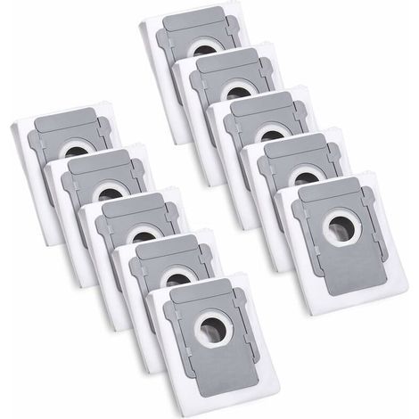 10 Sacs d'aspirateur pour iRobot Roomba i7 i7+ i3 i3+ i4 i4+ i6 i6+ j7 j7+ i8 i8+S9 S9+ E5 E6 E7 Clean Base, Sac à Poussière de Rechange Accessoire pour iRobot Roomba Allen (1/5)