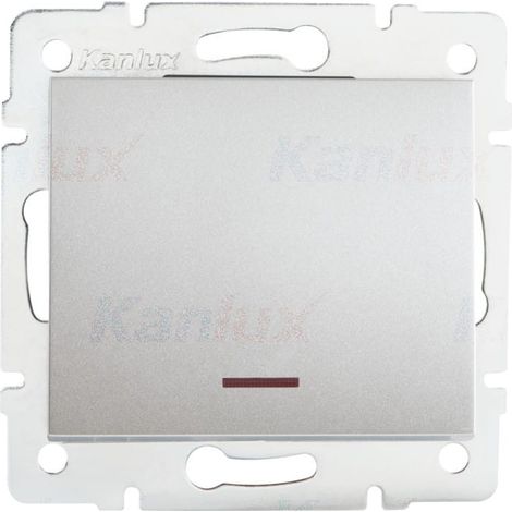 Einpoliger LED-Schalter LOGI silber Kanlux 25197 (1/2)