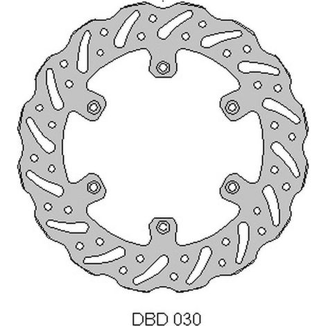 Disco de freno delantero DELTA BRAKING para Yamaha WR 125 '92-00, YZ 125 '90-00, WR/YZ 250 '90-00, WRF/YZF 400/426 '98-00, WAVE (245x118x3mm) (6x6,5mm) (NG320)