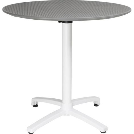 Table Pliante en Polypropylène Ø 800 mm Gris Foncé - Bolero (1/5)