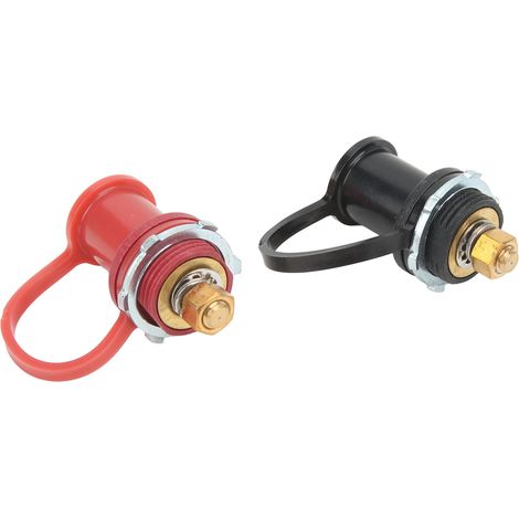 Lot de 2 bornes de batterie postes de charge connecteur d'alimentation bloc de jonction en laiton pour voitures camping-cars quads poids lourds motos (1/5)