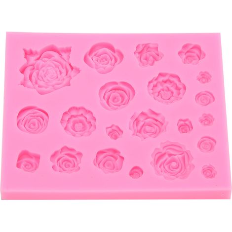 Moule en silicone forme rose fleur DIY chocolat fondant argile moule décoration artisanat (1/5)