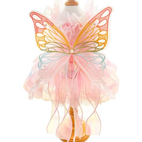 Robe rose papillon pour chien avec anneau pour laisse : idéale pour les petites chiennes et chatons pour Halloween, style Lolita (1/5)
