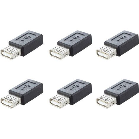 Compatible avec un adaptateur de câble 6X USB 2.0 Type A femelle vers Micro-USB Type B femelle (1/3)