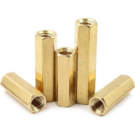 Hex Entretoise en Laiton Entretoise de Colonne Écrou Fileté Femelle M2.5  10 mm,40 pcs (1/5)