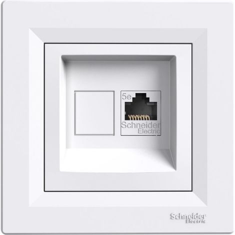 Prise murale Asfora blanche pour ordinateur Émirats arabes unis 8 CAT.5E UTP plate EPH4300121 (1/2)