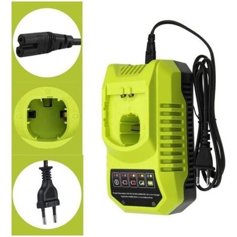 BCL14181H Remplacement Chargeur de Batterie pour Ryobi 18V 9.6V 12V 14.4V 18V NI-CD Ni-MH et Chargeur de Batterie Li-Ion pour un + Batterie P100 P102 P103 P105 P107 P108