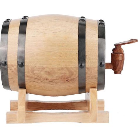 1-Liter-Mini-Eichenfass für die Heimweinherstellung, tragbare Brauausrüstung (1/5)