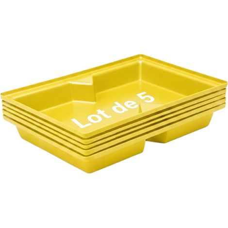 Bac de rétention 70l empilable - lot de 5-plast'up rotomoulage (1/3)