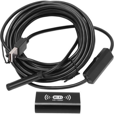 F130 8mm WLAN-Endoskop, starres Kabel, HD, wasserdicht, Industrie-Endoskop für Computer, Smartphone, 2 m / 6,6 Fuß (1/5)