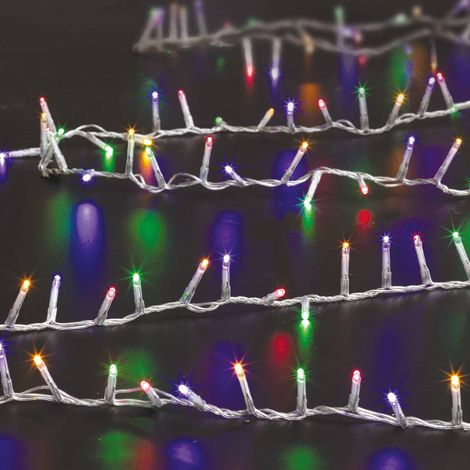 50 m di ghirlanda luminosa a led multicolore per esterni con filo verde - Feeric lights & christmas