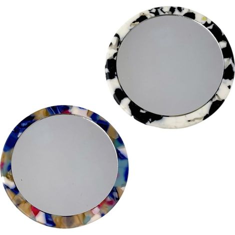 Miroir De Maquillage Portable Petit Miroir Rond Éclairé Étui De Voyage (1/5)