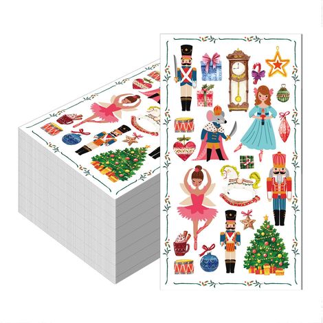 40 Pièces Serviette Papier Noel, Serviette de Table Noel 33 x 32 cm Dépliée, Motif Casse Noisette Sapin et Cadeaux, Deco Table Noel pour Dîner, Repas de Famille et Decoration Table Noel (1/5)