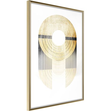 Affiche Murale Encadrée "Retro Records" 21 x 30 cm Or