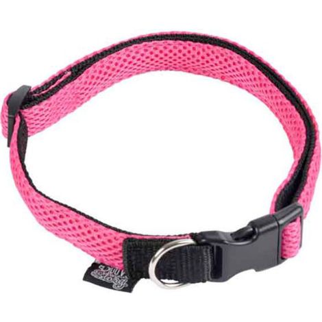 Collier pour Chien Respirant "Mesh" 25-35cm Rose (1/2)