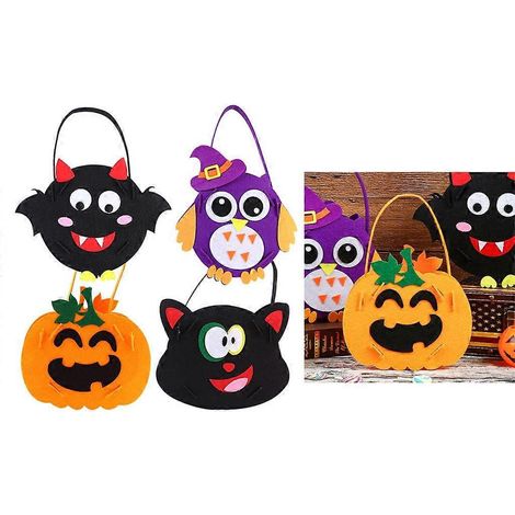 Sac à bonbons d'Halloween, pochette de rangement pour biscuits pour enfants - Motif dessin animé (1/4)