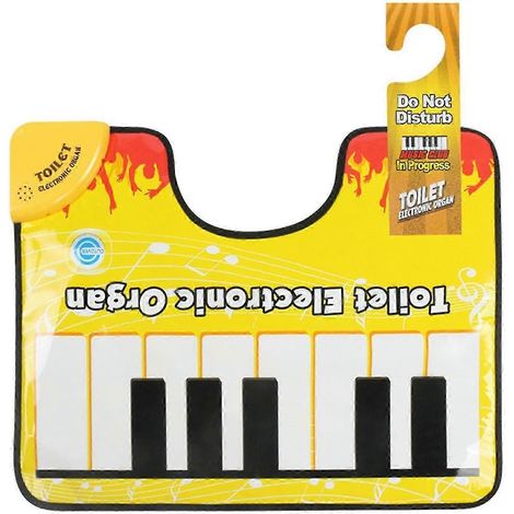 Tapis de sol pour toilettes avec piano musical, idéal pour s'amuser dans la salle de bain et taper du pied. (1/5)