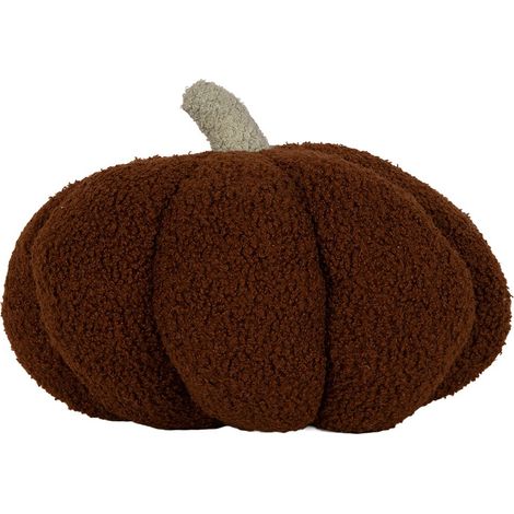 Citrouille Décorative pour Automne et Halloween en Polyester Marron Ø 30 x 18 cm - PANGIVO (1/2)