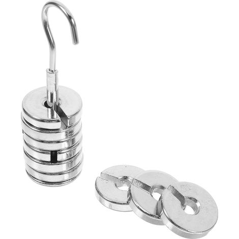 1 Set de Masses Fendues de Laboratoire en Fer Chromé avec Cintre, Durabilité Longue Durée, Léger et Facile à Transporter pour Études en Laboratoire (1/5)