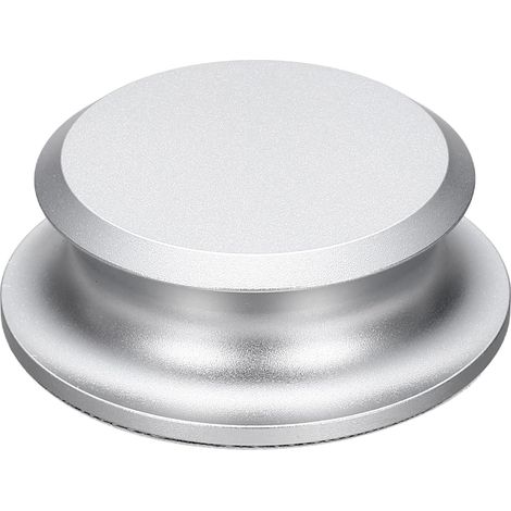 Stabilisateur De Poids pour Disque Vinyle, 172g/6oz Disque De Stabilisation en Aluminium pour Tourne-Disque 2.7"x1" Réducteur De Vibration pour Lecteurs LP, Argenté (1/5)