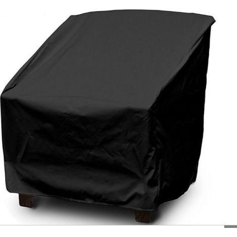 Housse de chaise - - Oxford 210D - Imperméable - Anti-UV - Noir (1/3)