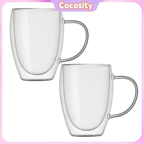 Tasse à eau en verre - COCOSITY - Art Mug - Grande capacité - Haute transparence - Large ouverture (1/5)