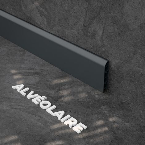 Mon Marché Déco – Plinthe pvc alvéolaire 1.80 m – Hauteur 80 mm – Épaisseur 14 mm – 100 % recyclable – Fabrication française