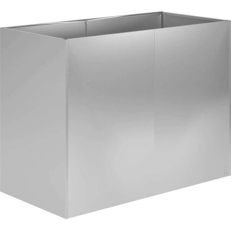 Cache-pot de jardin Argenté 80 x 40 x 60 cm Acier galvanisé (1/5)