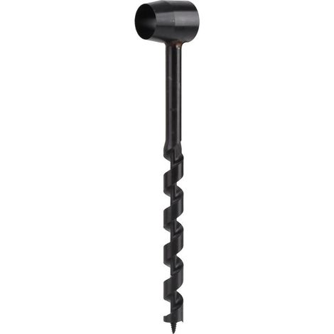 Schwarzer Handbohrer aus hochfestem Stahl, leicht und tragbar für Wildnisüberleben und Holzarbeiten, Durchmesser 16–230 mm (1/5)