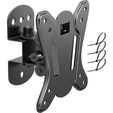 PUTORSEN 13-30 Inch TV Wall Mount, Swivel TV Wall Mount for Monitor and LED LCD TV, Tilting Wall Mount for PC Screen, Wall Distance 75 mm Only, Up to 25 kg, VESA 75/100