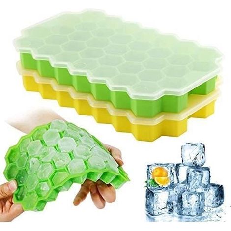 Machine à glaçons Machine à glaçons pour faire de la glace en silicone pour la nourriture Jaune / Vert (1/4)