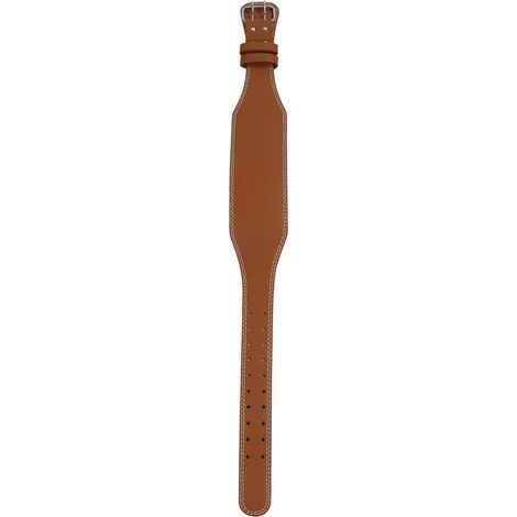 Ceinture de musculation ajustable en cuir marron pour le soulevé de terre - Support lombaire - Taille L 130 cm