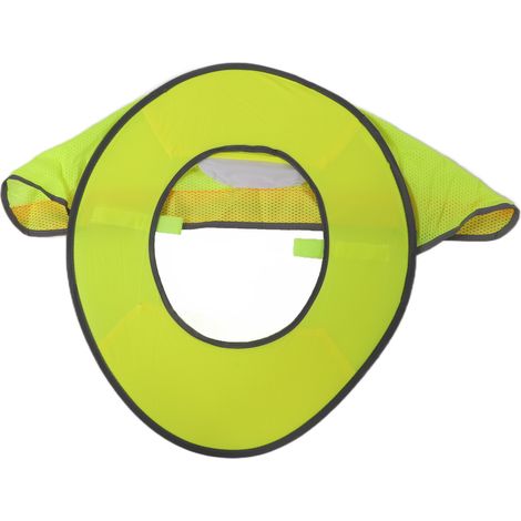 Casque de chantier ombrière été haute visibilité bord complet maille cou nu pare-soleil avec bande réfléchissante jaune (1/5)