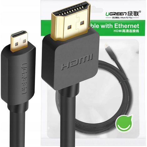 Micro-HDMI-HDMI-UGREEN-4K-3D-Kabel 2 m (schwarz)