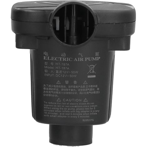 Gonfleur 12V DC 50W 2 Buses Léger Pompe à Air pour Bateau Pneumatique (1/5)
