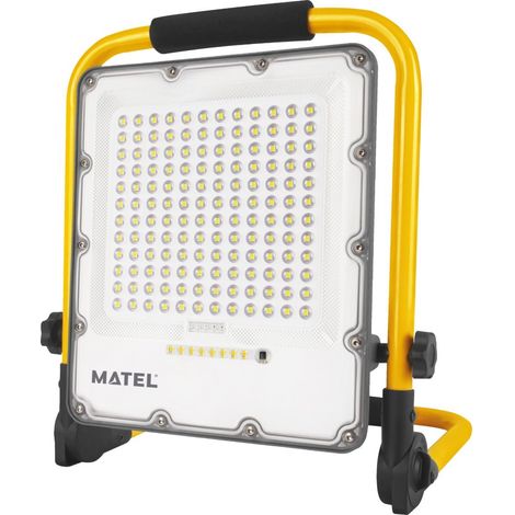 Wiederaufladbarer, faltbarer LED-Projektor mit 4 Lichtmodi (200 W, 6400 K, 2000 lm), IP65, 32 x 39 x 6 cm (1/2)