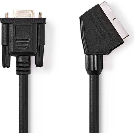 Cable peritel peritel male vga femelle nickele 480p 200 m rond pvc noir etiquette (1/3)