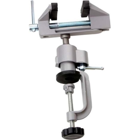 Étau rotatif multi-positions avec supports de perceuse, pince en acier robuste pour travaux manuels en bois et métal