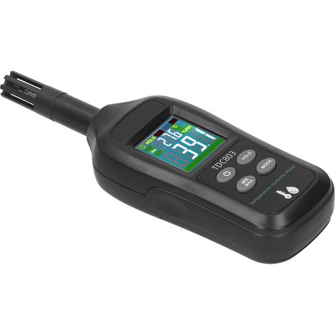 Thermometer-Hygrometer mit 4-stelliger Farb-LCD-Digitalanzeige, Temperatur- und Feuchtigkeitsmesser TDC803 (1/5)
