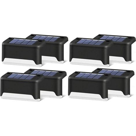 Set mit 16 wasserdichten LED-Solar-Treppenleuchten für den Außenbereich – geeignet für Treppen, Stufen, Zäune, Gärten, Terrassen, Dachrinnen, Wege und als Dekoration – warmweißes Licht (H81) (1/4)
