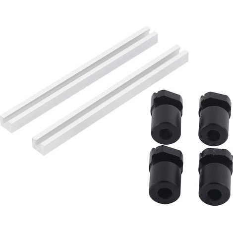 Établi en alliage d'aluminium, Banc de 20 mm pour chiens Oxydation anodique Alliage d'aluminium avec panneau d'arrêt pour le travail du bois Positionnement pour la fixation du bois (1/5)