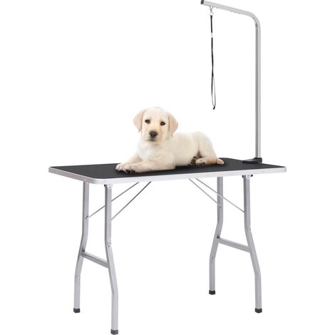 vidaXL Adjustable Dog Grooming Table with 1 Loop