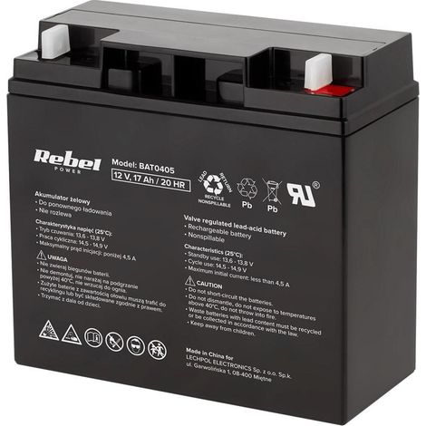 Horno UPS Rebel con batería de gel de 12 V y 17 Ah