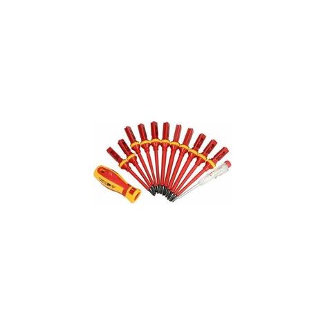 Kit di cacciaviti magnetici isolati da 1000 V, set di 13 cacciaviti isolati intercambiabili con strumenti di riparazione per elettricisti. (1/4)