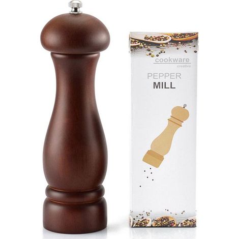 Solid Wood Pepper and Black Pepper Powder Grinding Jars, New Pepper Grinders, Manual Black Walnut Pepper Grinder. (1/2)