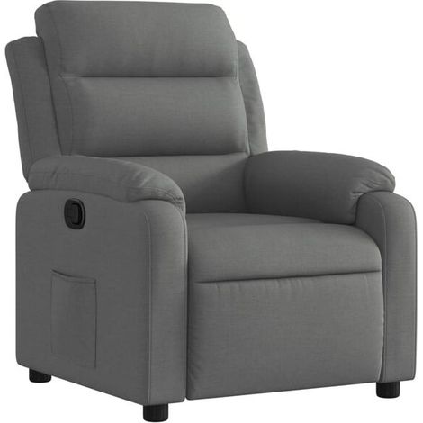 Chaise longue en tissu gris foncé – Canapé lit convertible moderne, dossier réglable, idéal pour salon, chambre ou espace détente (1/5)