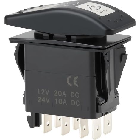 Interrupteur de Commande D'essuie-Glace à 7 Broches 710004941 12-24 V Compatible avec Can-Am 2017-2018 Compatible avec Defender HD10 HD8