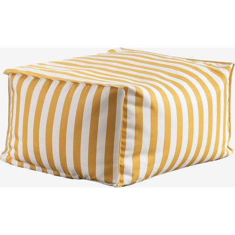 SKLUM Rechteckiger Hocker 75x65 cm aus Sandel-Stoff Gelb Curry (1/5)